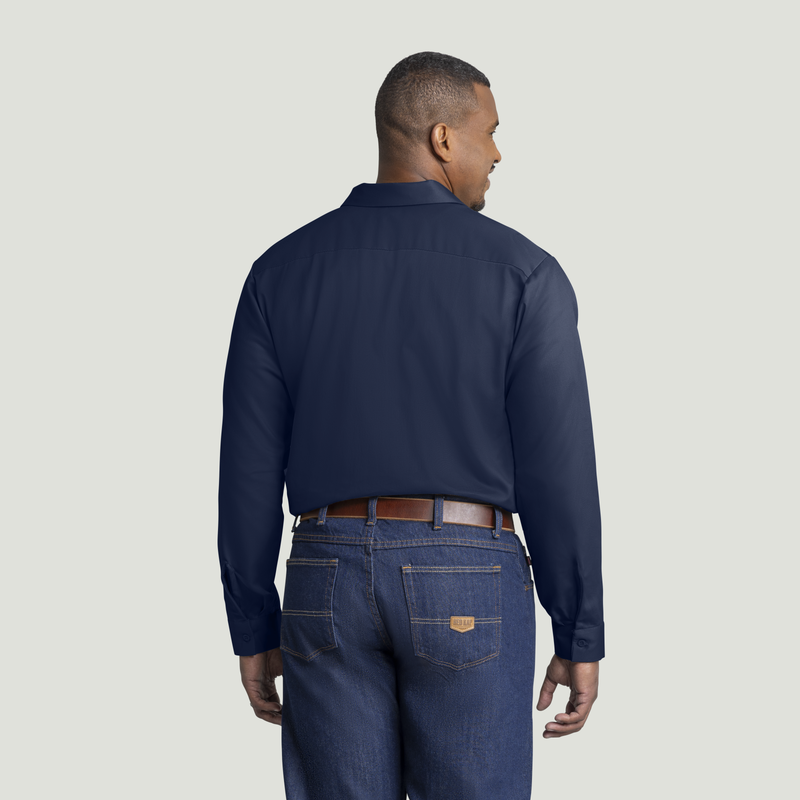 Men's Long Sleeve Wrinkle-Resistant Cotton Work&nbsp;Shirt image number 6