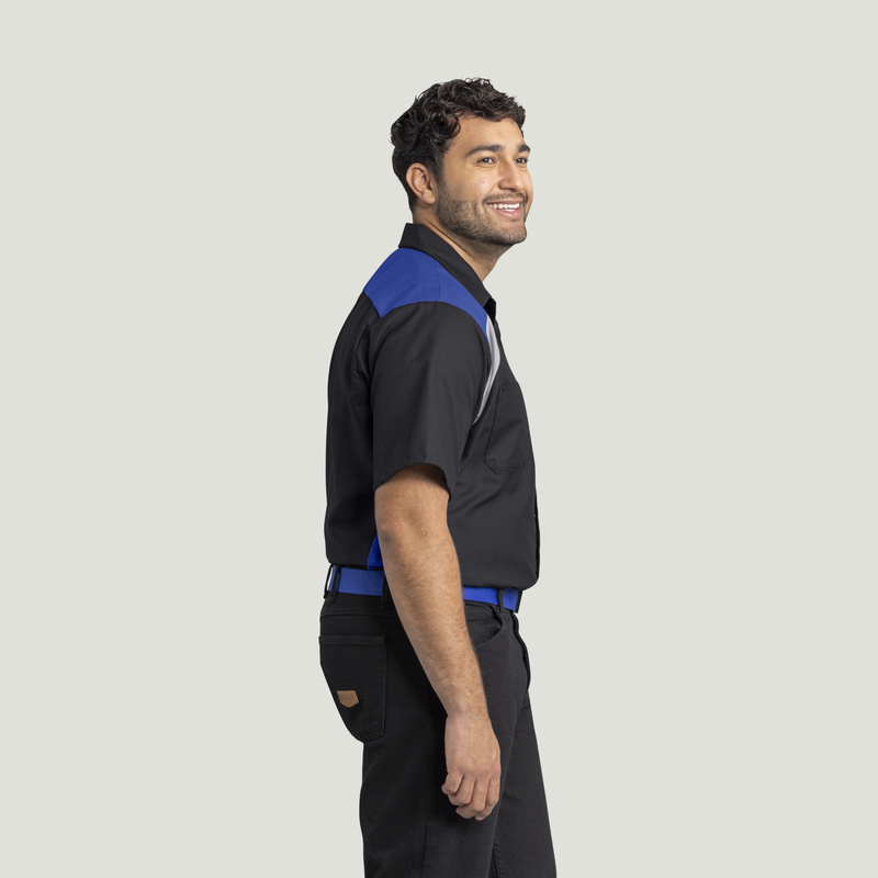 Men's Short Sleeve Tri-Color Shop Shirt image number 4