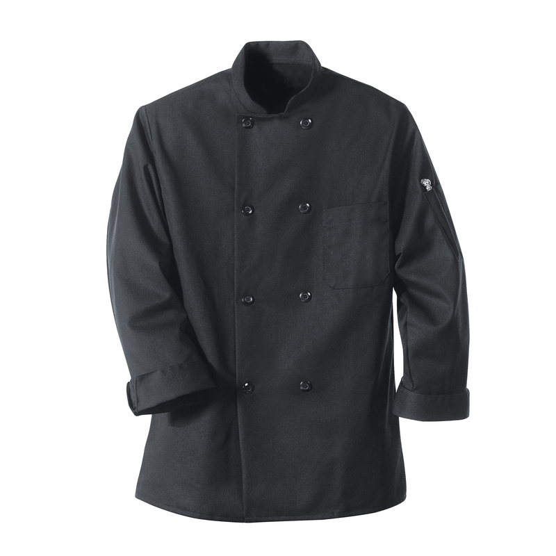 Eight Pearl Button&nbsp;Black Chef Coat image number 3