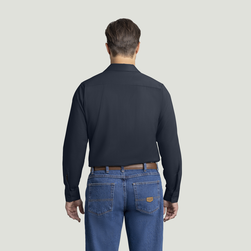 Men's Long Sleeve Wrinkle-Resistant Cotton Work&nbsp;Shirt image number 2