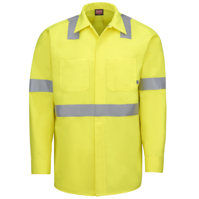 Long Sleeve Hi-Visibility Ripstop Work Shirt with MIMIX® + OilBlok, Type R Class 2