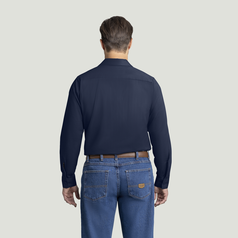 Men's Long Sleeve Wrinkle-Resistant Cotton Work&nbsp;Shirt image number 2
