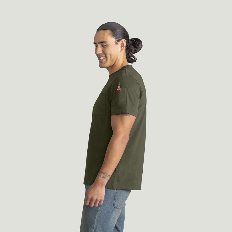 Men's Heavyweight Cotton Short Sleeve Pocket T-Shirt image number 3