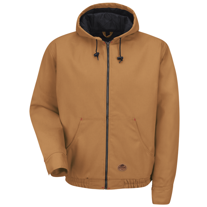 Blended Duck Zip-Front Hooded Jacket image number 0