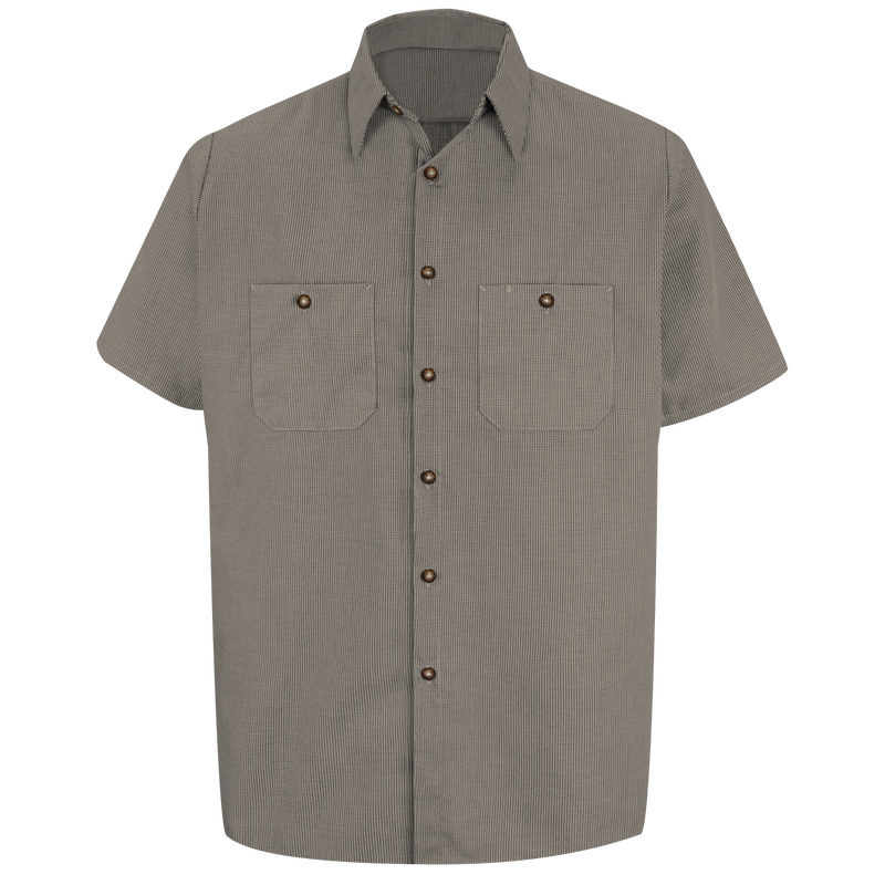 Men's Short Sleeve Microcheck Uniform Shirt image number 0