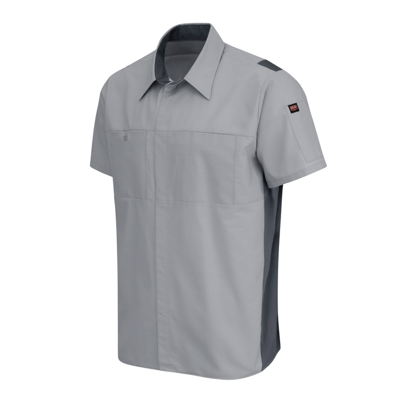 Men's Short Sleeve Performance Plus Shop Shirt With Oilblok Technology image number 3