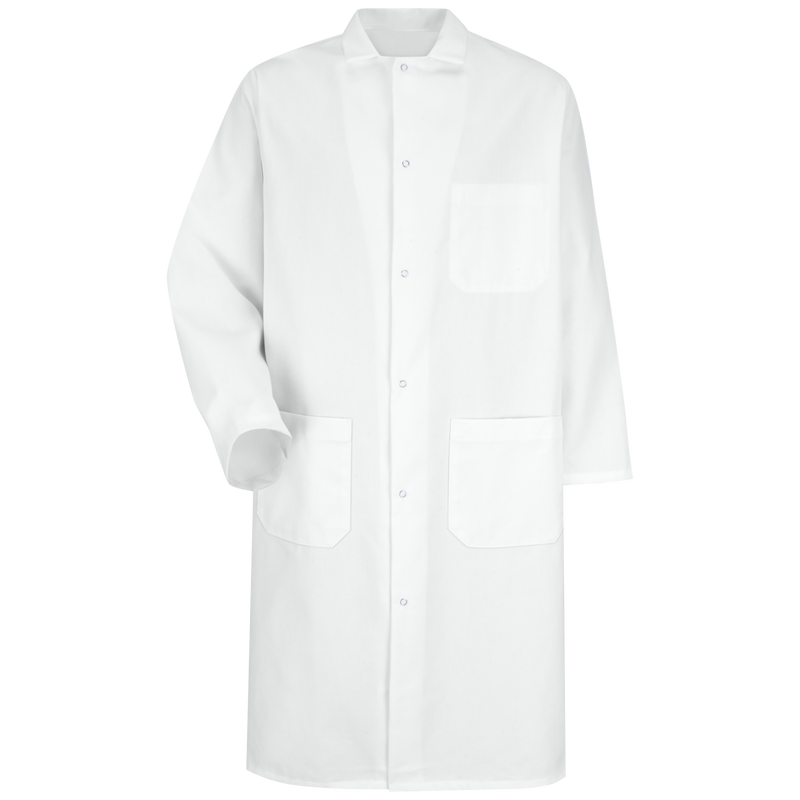 Gripper-Front Butcher Frock with Interior Pocket image number 1