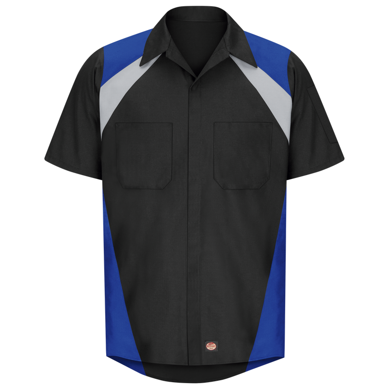 Men's Short Sleeve Tri-Color Shop Shirt image number 5
