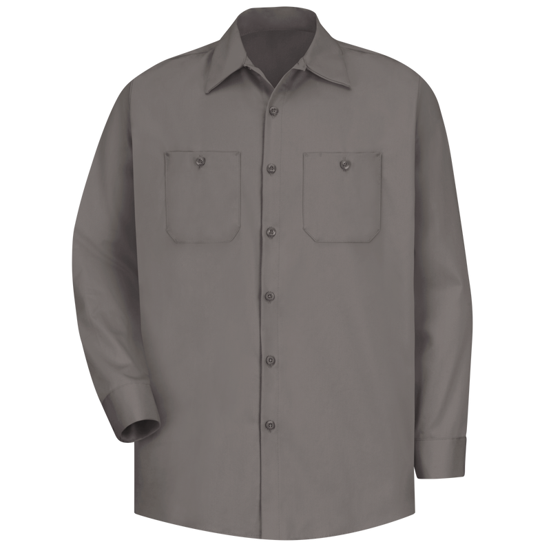 Men's Long Sleeve Wrinkle-Resistant Cotton Work&nbsp;Shirt image number 9