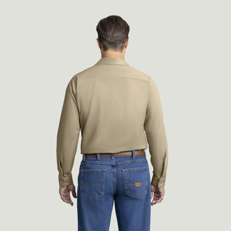 Men's Long Sleeve Wrinkle-Resistant Cotton Work&nbsp;Shirt image number 2