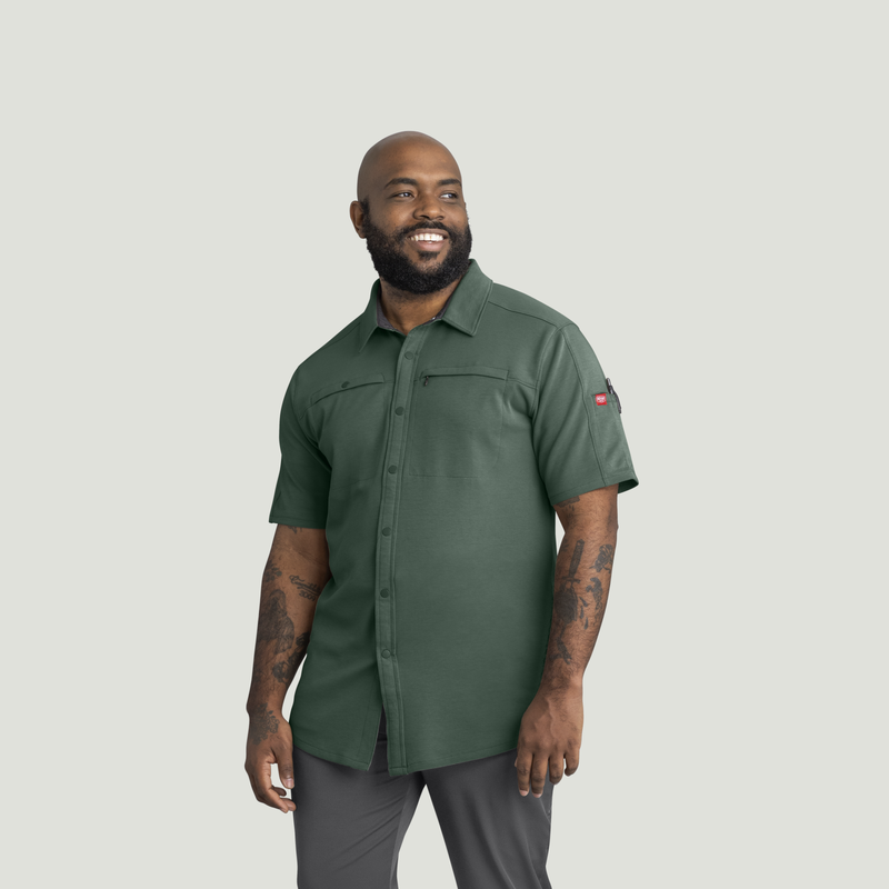Men's Snap Front Jersey Short Sleeve Work Shirt image number 1