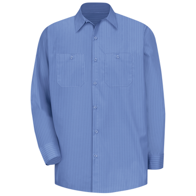 Men's Long Sleeve Industrial Stripe Work Shirt