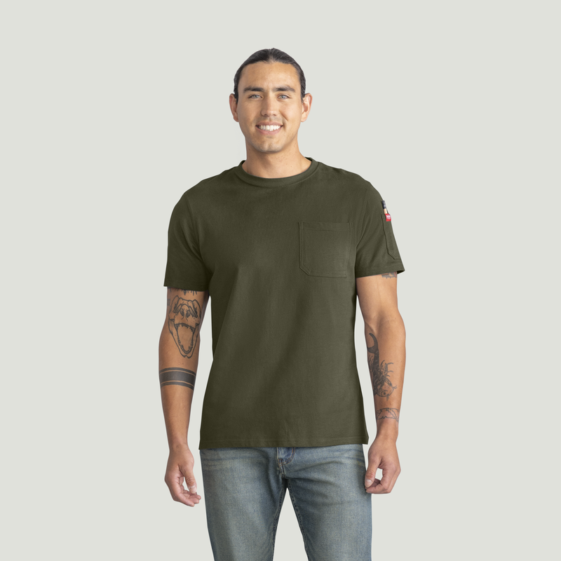 Men's Heavyweight Cotton Short Sleeve Pocket T-Shirt image number 1