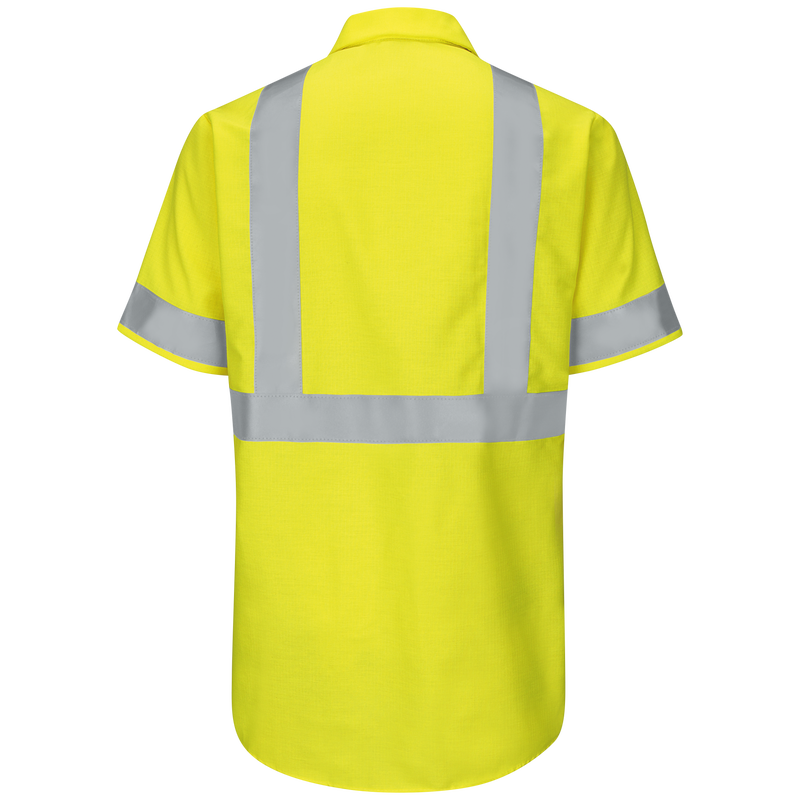 Men's Hi-Visibility Short Sleeve Ripstop Work Shirt - Type R, Class 2 image number 1