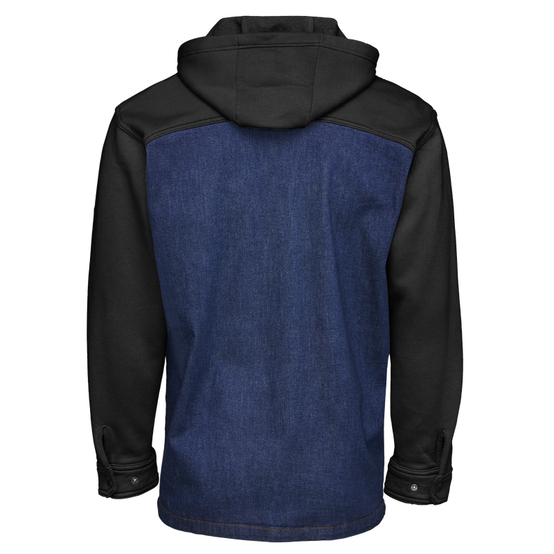 Men&rsquo;s Denim and Fleece Hooded Shirt Jacket image number 6