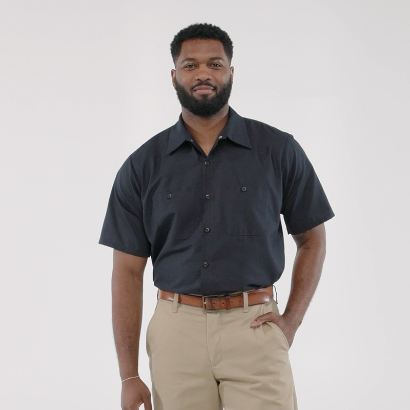 Men's Short Sleeve Industrial Work Shirt image number 12