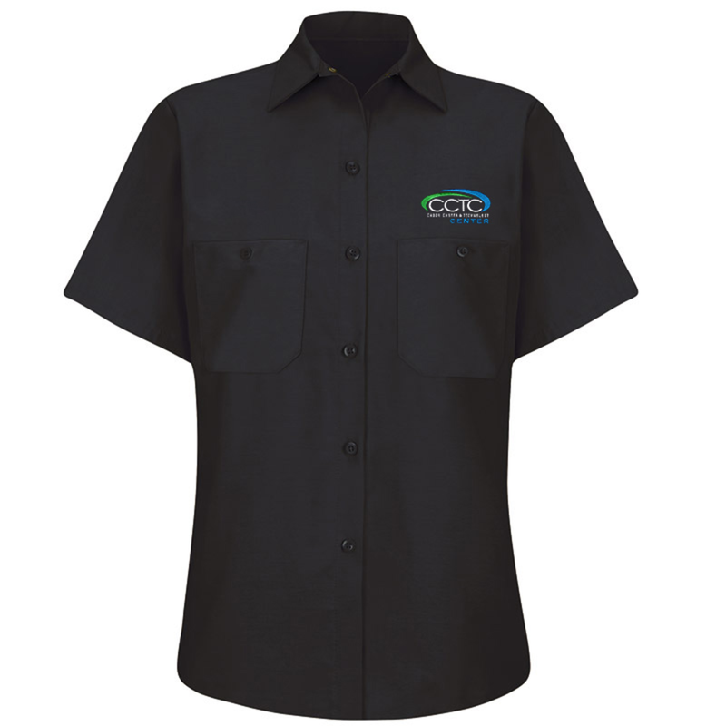 Women's Short Sleeve Industrial Work Shirt image number 1