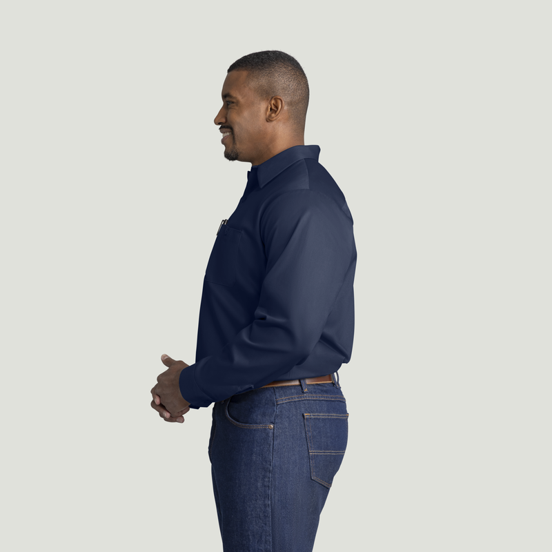 Men's Long Sleeve Wrinkle-Resistant Cotton Work&nbsp;Shirt image number 7