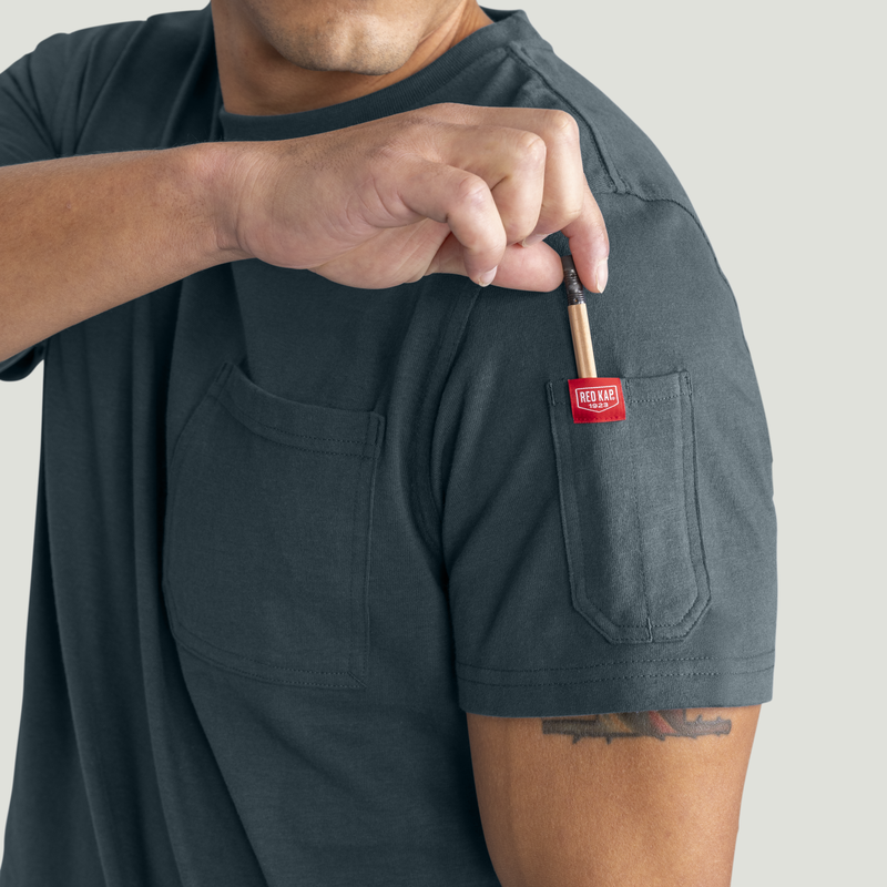 Men's Heavyweight Cotton Short Sleeve Pocket T-Shirt image number 15
