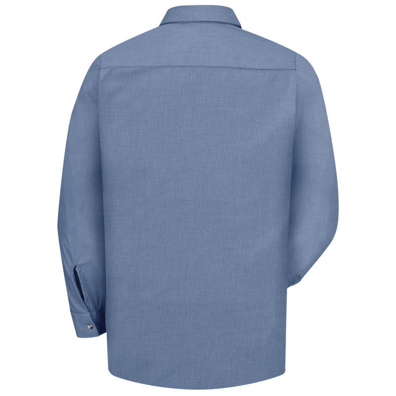 Men's Long Sleeve Geometric Microcheck Work Shirt image number 1