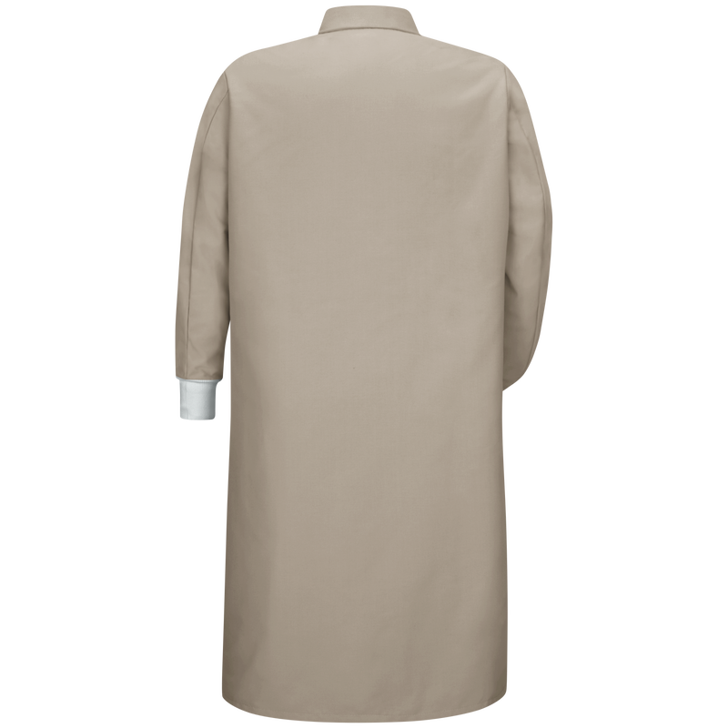 Gripper-Front Spun Polyester Pocketless Butcher Coat&nbsp;with Knit Cuffs image number 2