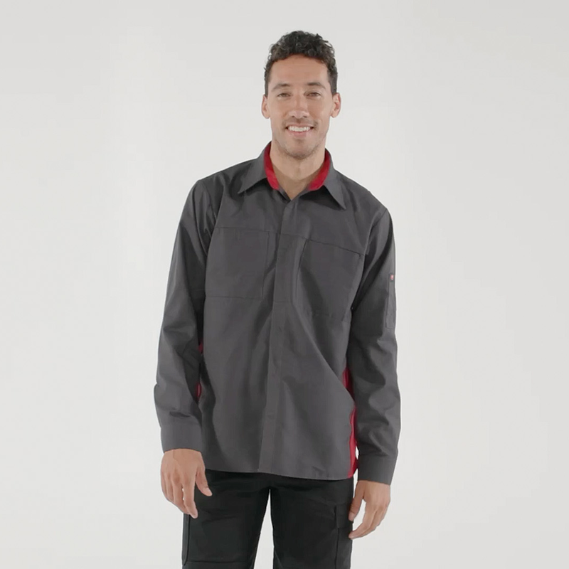 Men's Long Sleeve Performance Plus Shop Shirt with OilBlok Technology image number 7