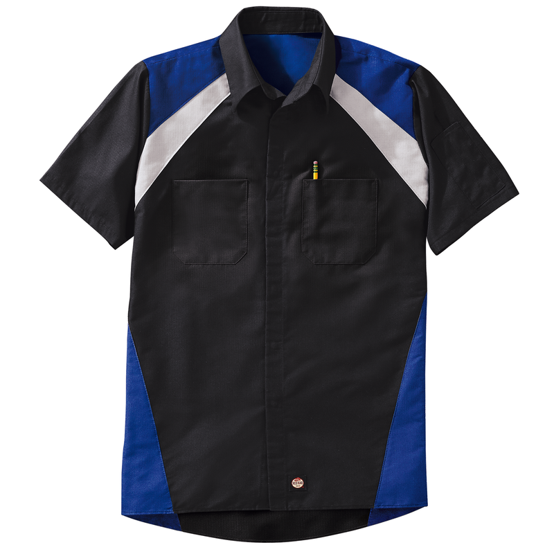 Men's Short Sleeve Tri-Color Shop Shirt image number 9