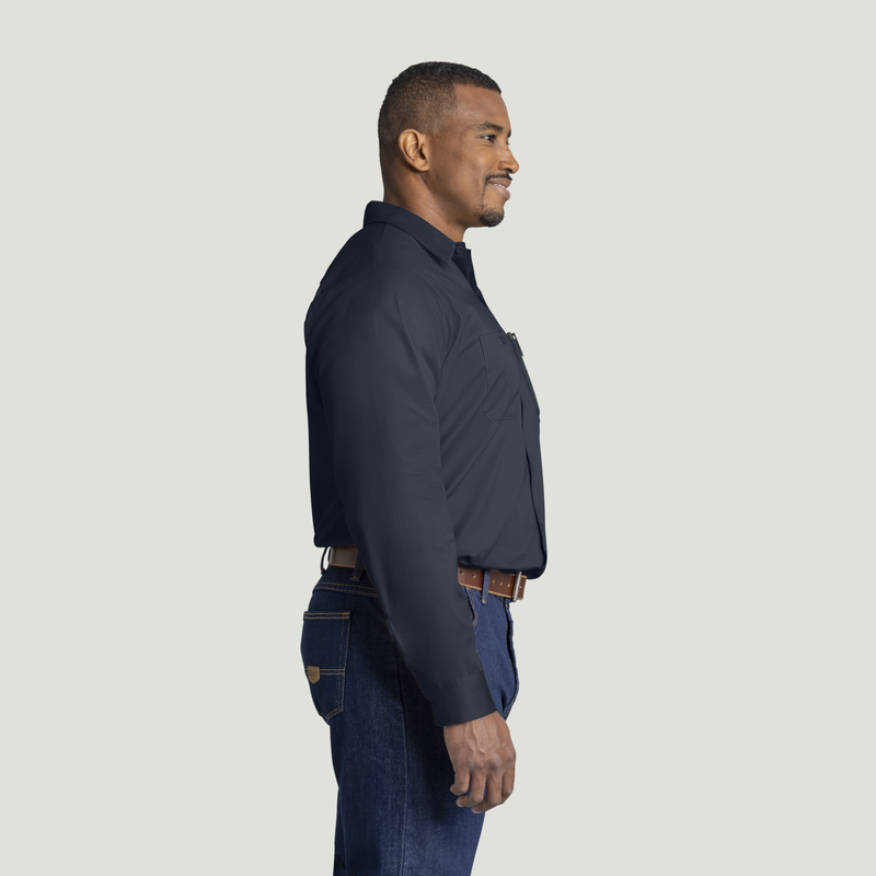 Men's Long Sleeve Wrinkle-Resistant Cotton Work&nbsp;Shirt image number 8