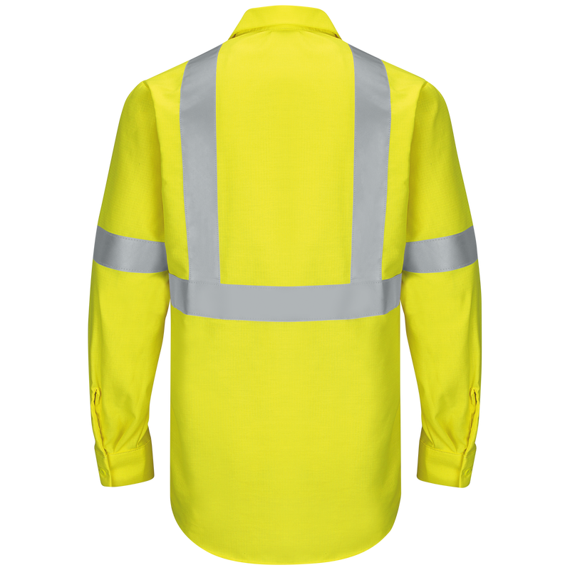 Men's Hi-Visibility Long Sleeve Ripstop Work Shirt - Type R, Class 2 image number 1