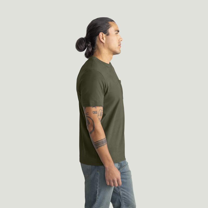 Men's Heavyweight Cotton Short Sleeve Pocket T-Shirt image number 4