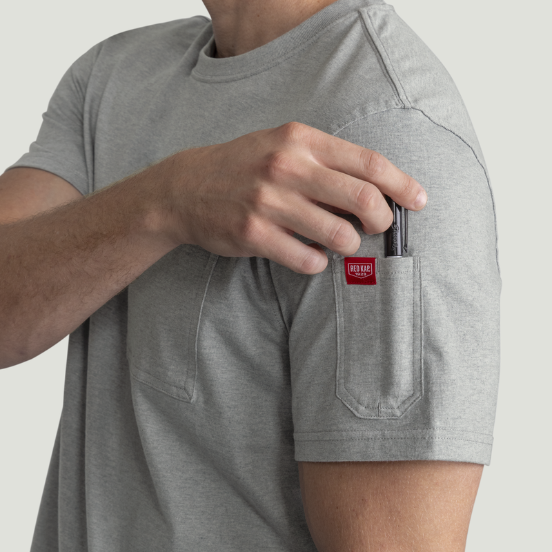 Men's Heavyweight Cotton Short Sleeve Pocket T-Shirt image number 16